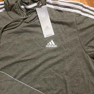 Adidas Men’s Pullover Hoodie, Green, Large